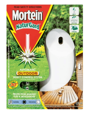 Mortein NaturGard Dispenser & Insecticide Spray Complete Outdoor